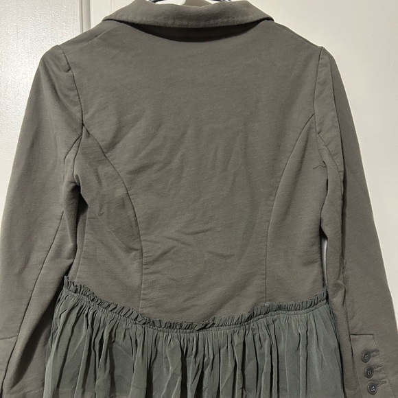 FREE PEOPLE RUFFLE PEPLUM BLAZER size 2 - Picture 6 of 6